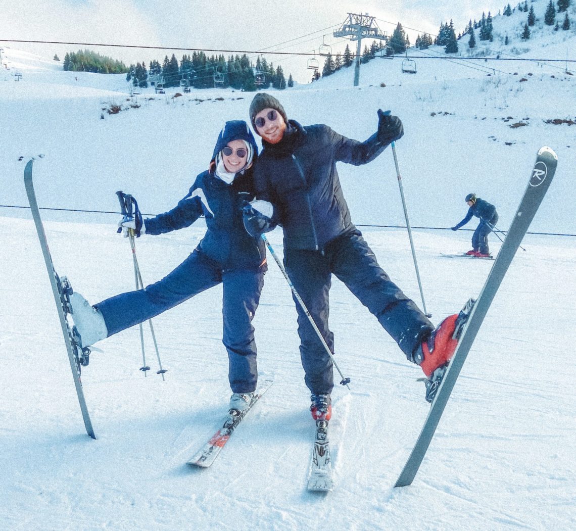 Bourdon et moi au ski